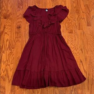 Maternity Old Navy Burgundy Casual Dress